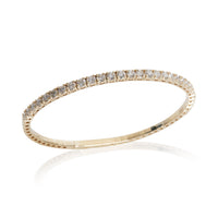 myGemma Yellow Gold Diamond Flexible Bangle Bracelet bv
