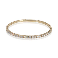 myGemma Yellow Gold Diamond Flexible Bangle Bracelet fv
