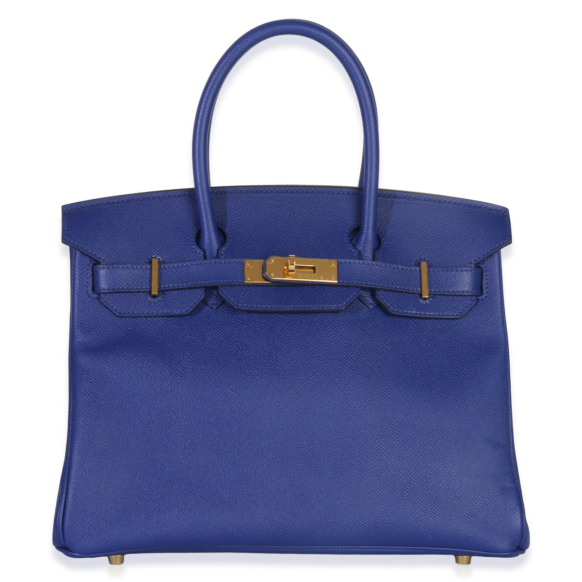 Hermès Bleu Electrique Epsom Birkin 30 GHW Handbag fv