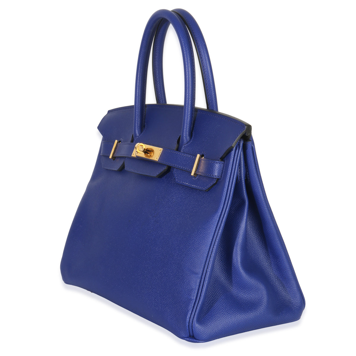 Hermès Bleu Electrique Epsom Birkin 30 GHW Handbag sv