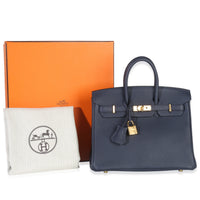 Hermès Bleu Nuit Togo Birkin 25 GHW Handbag av