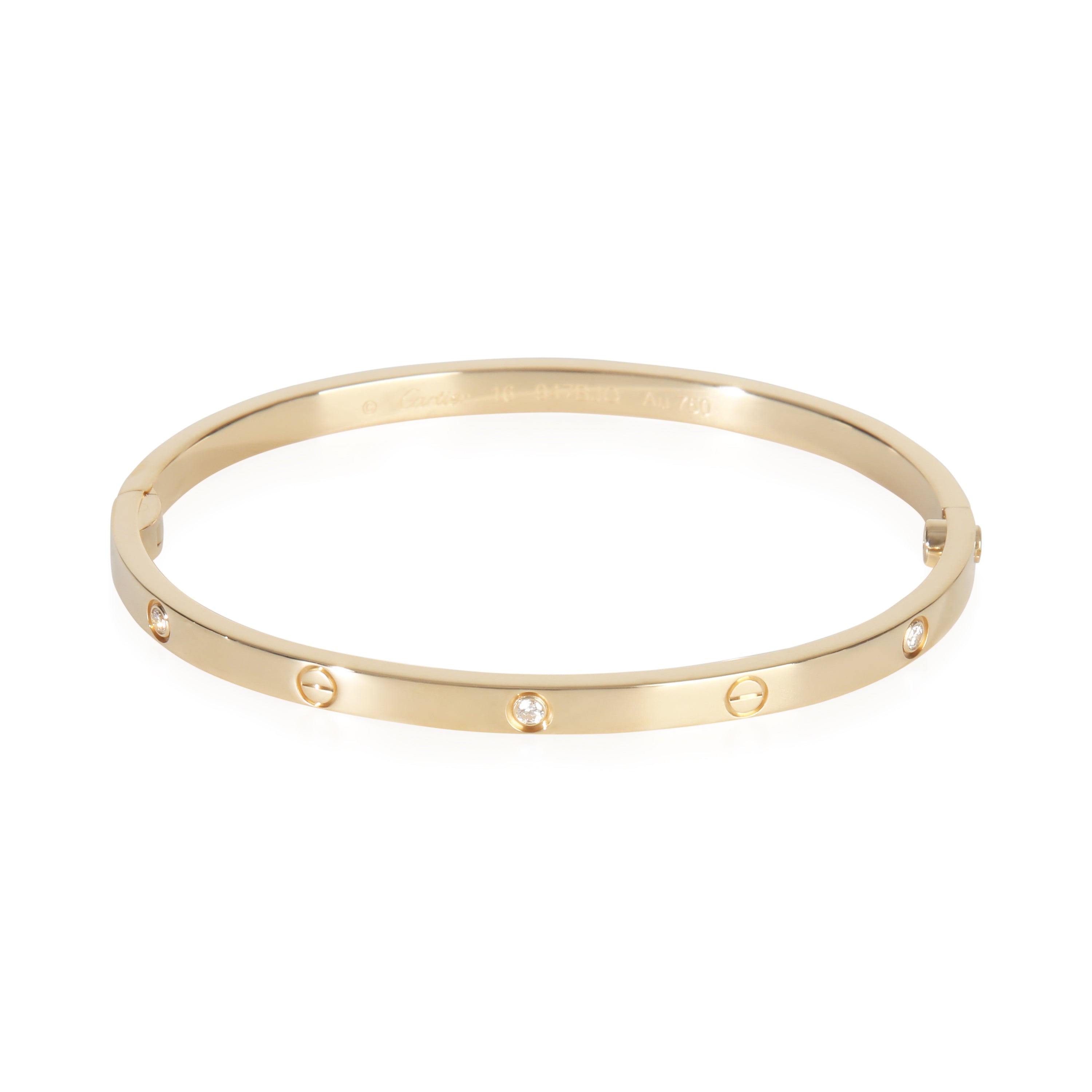 Cartier Yellow Gold Diamond Small Model Love Bracelet fv