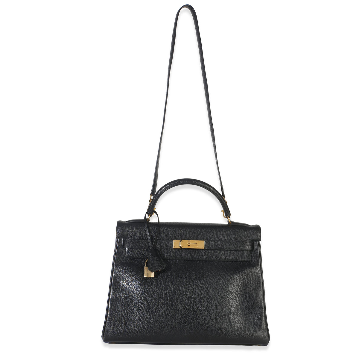 Hermès Vintage Black Ardennes Kelly 32 GHW Handbag av