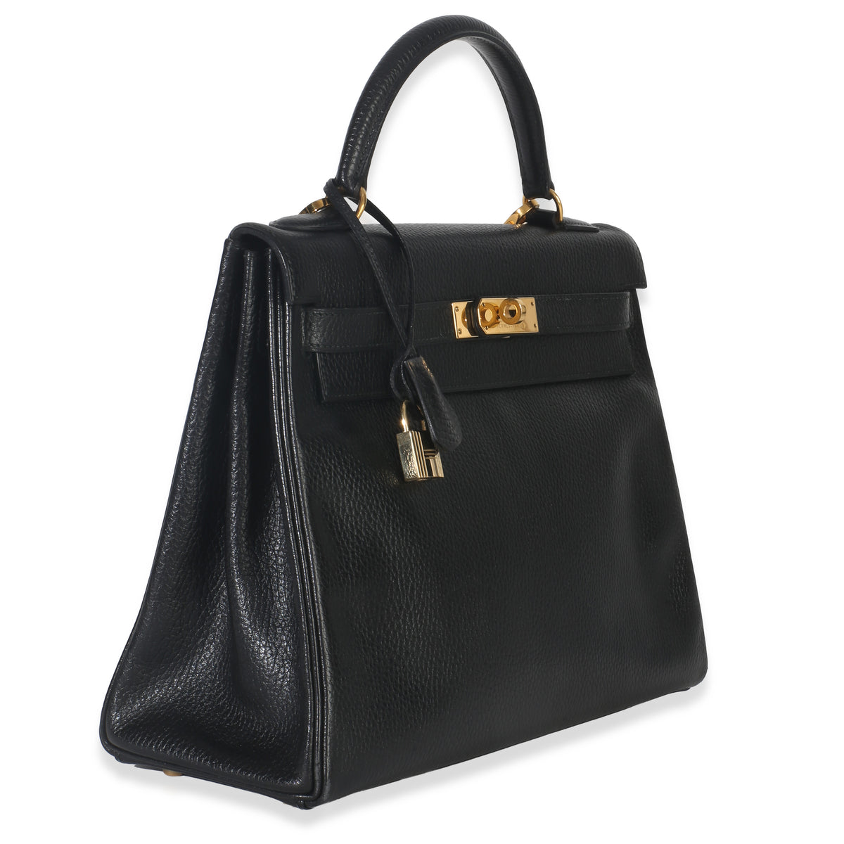 Hermès Vintage Black Ardennes Kelly 32 GHW Handbag pv