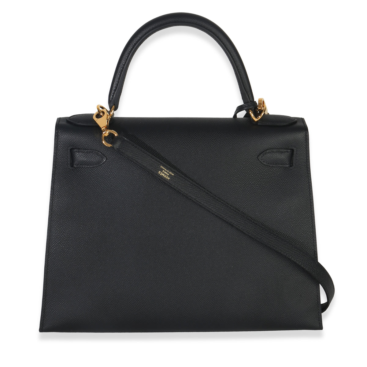 Hermès Black Epsom Sellier Kelly 28 GHW Handbag bv