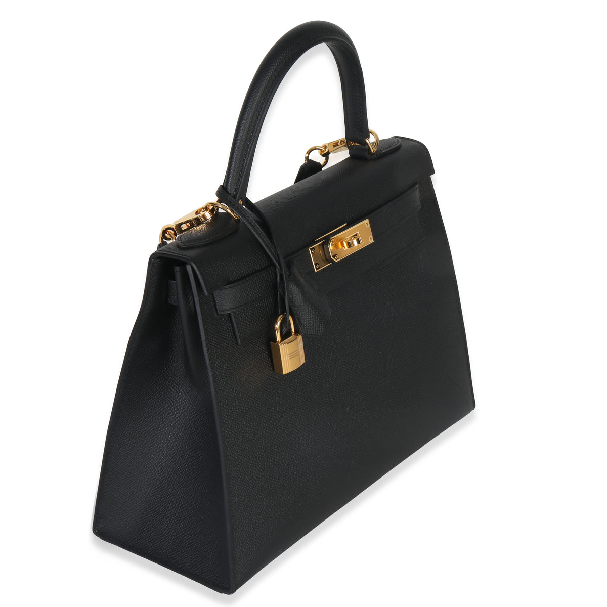 Hermès Black Epsom Sellier Kelly 28 GHW Handbag pv