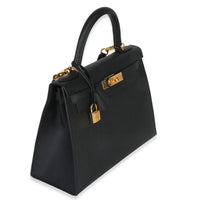 Hermès Black Epsom Sellier Kelly 28 GHW Handbag pv