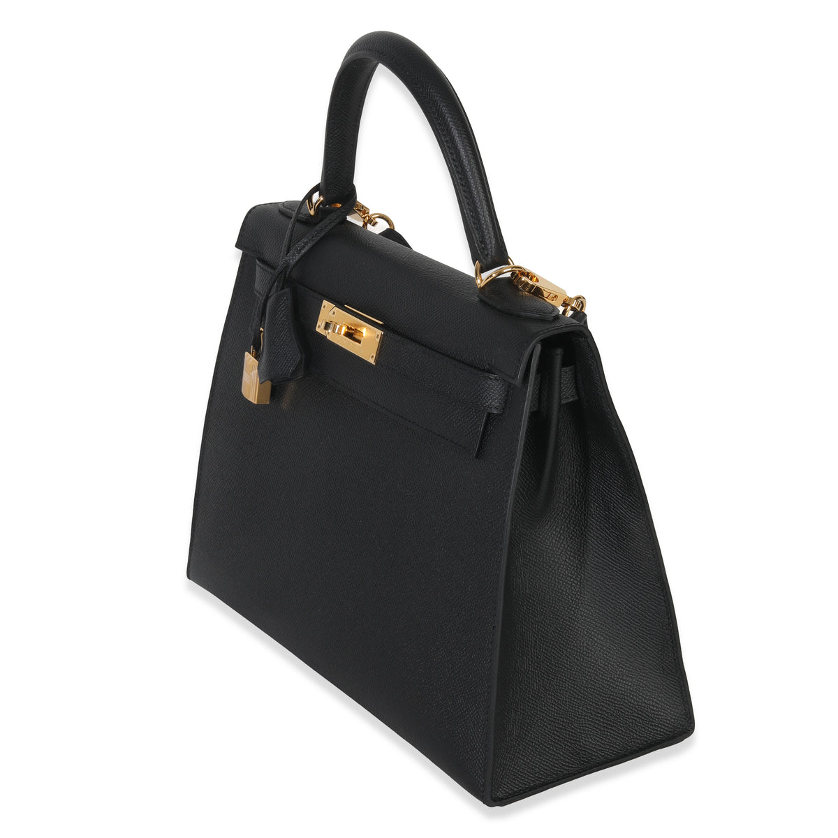 Hermès Black Epsom Sellier Kelly 28 GHW Handbag sv
