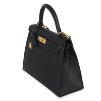 Hermès Black Epsom Sellier Kelly 28 GHW Handbag sv