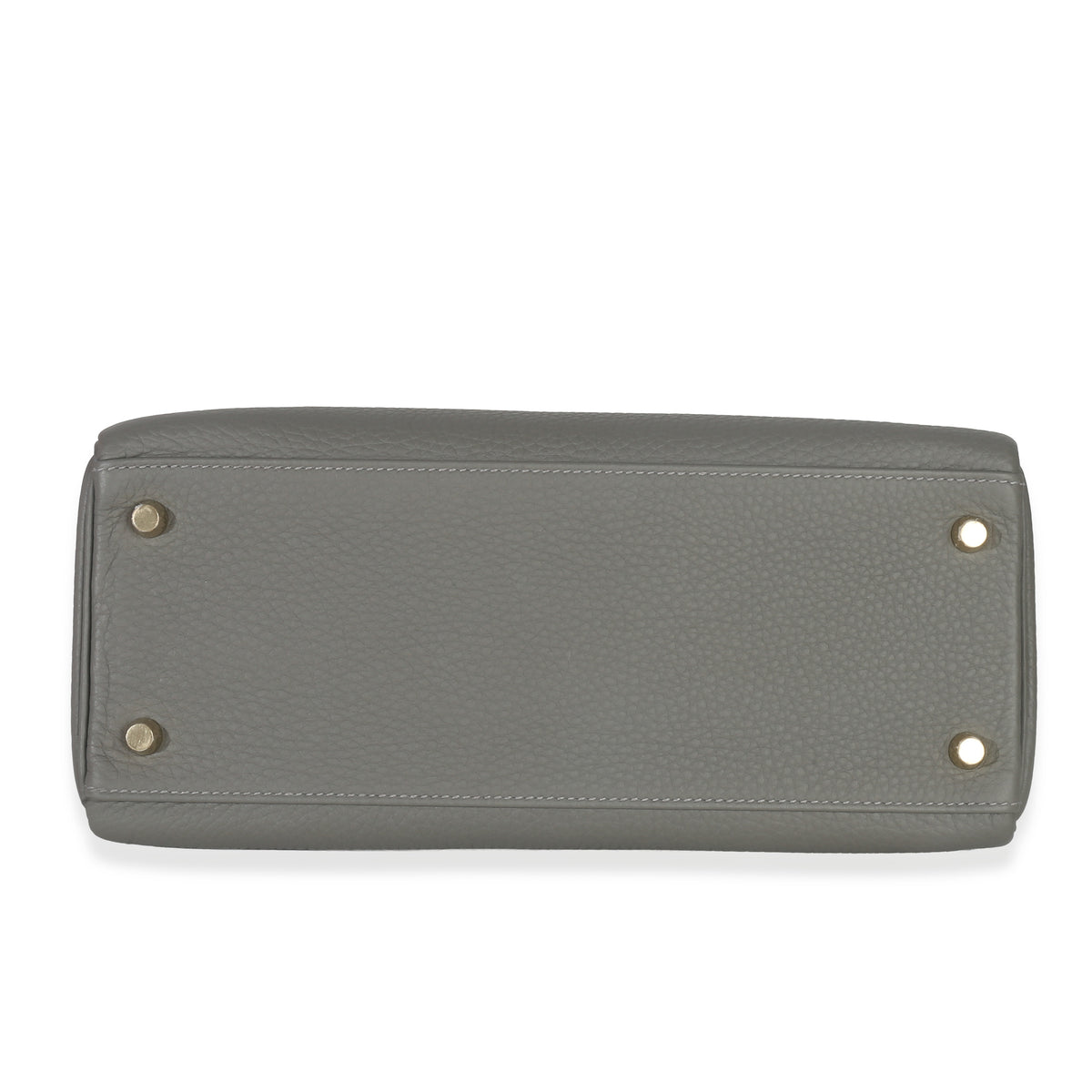 Hermès Gris Meyer Clemence Retourne Kelly 28 GHW Handbag box