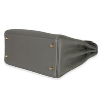 Hermès Gris Meyer Clemence Retourne Kelly 28 GHW Handbag clasp