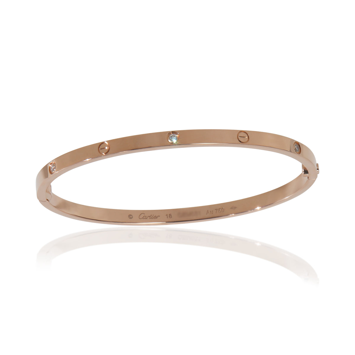 Cartier Rose Gold Diamond Small Model Love Bracelet av