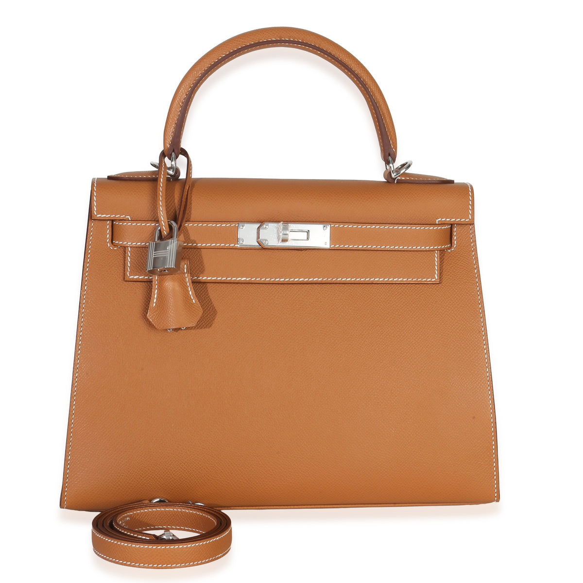 Hermès Gold Epsom Sellier Kelly 28 PHW Handbag fv