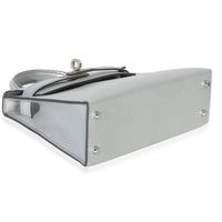 Hermès Argent Metallic Chevre Chamkilight Sellier Mini Kelly II 20 PHW Handbag ad1