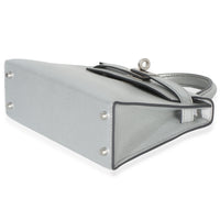Hermès Argent Metallic Chevre Chamkilight Sellier Mini Kelly II 20 PHW Handbag av
