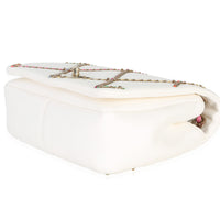 Chanel White Lambskin Multicolor Chain Intertwined Small Flap Bag Handbag box
