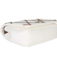 Chanel White Lambskin Multicolor Chain Intertwined Small Flap Bag Handbag clasp