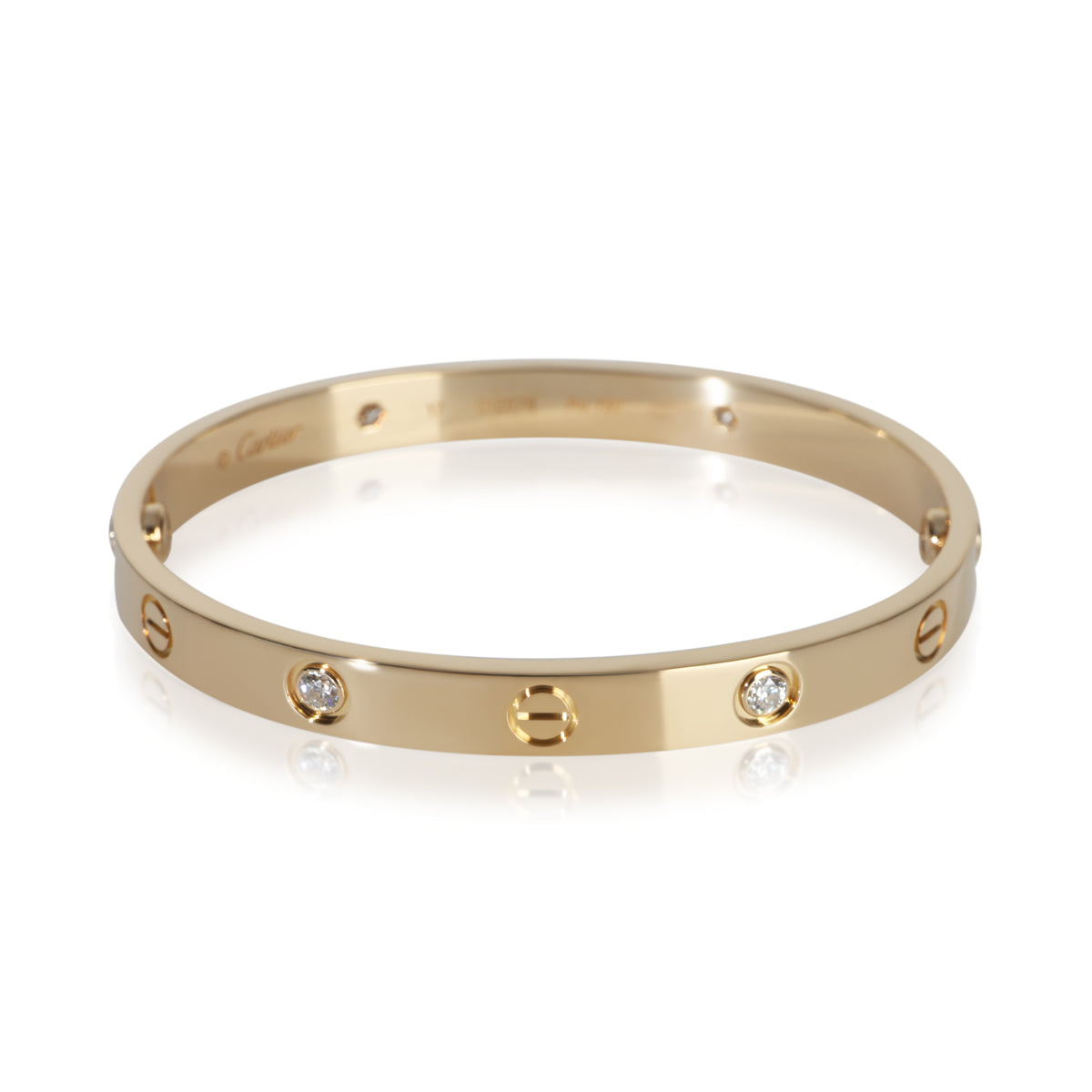Cartier Yellow Gold Diamond Love Bracelet fv