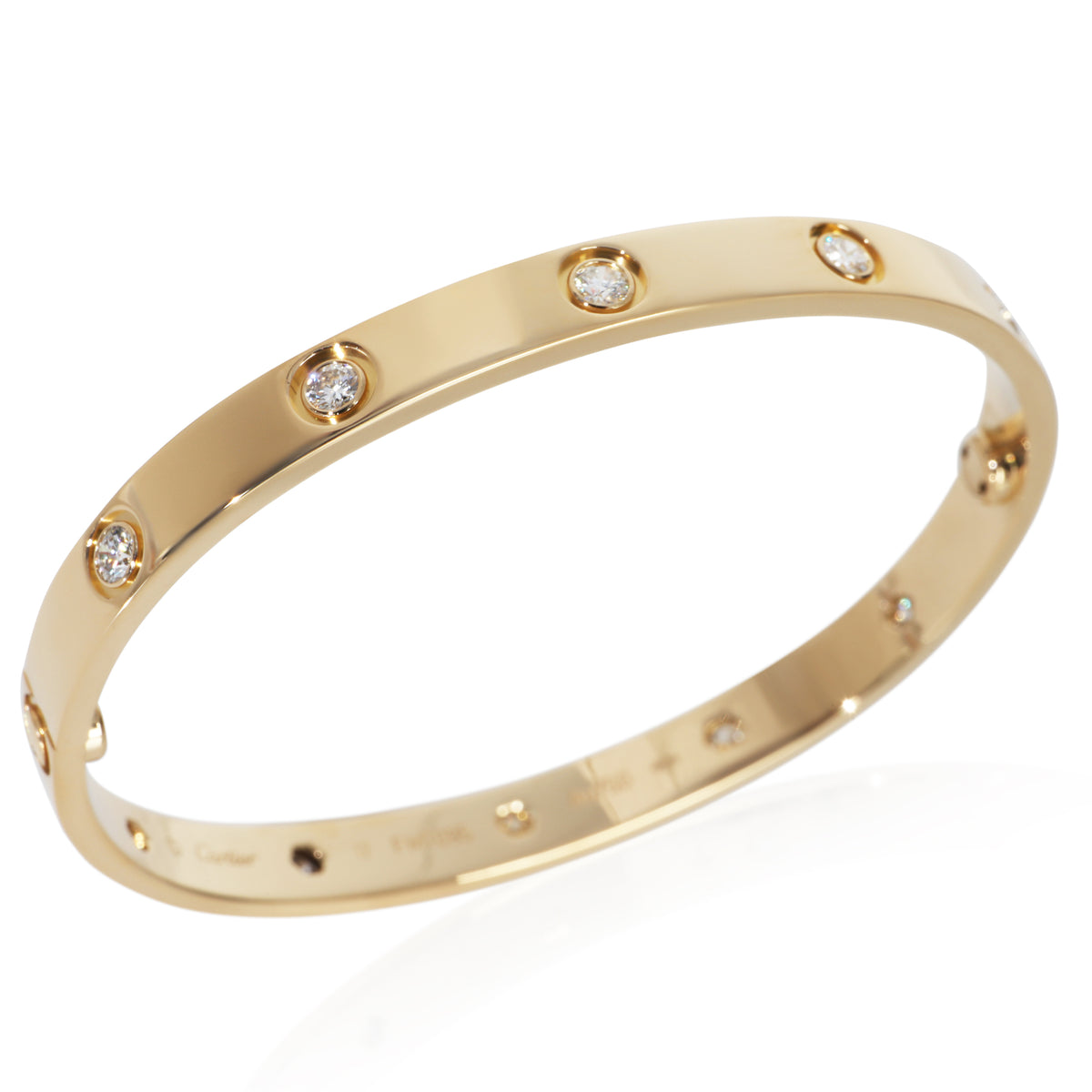 Cartier Yellow Gold Diamond Love Bracelet bv
