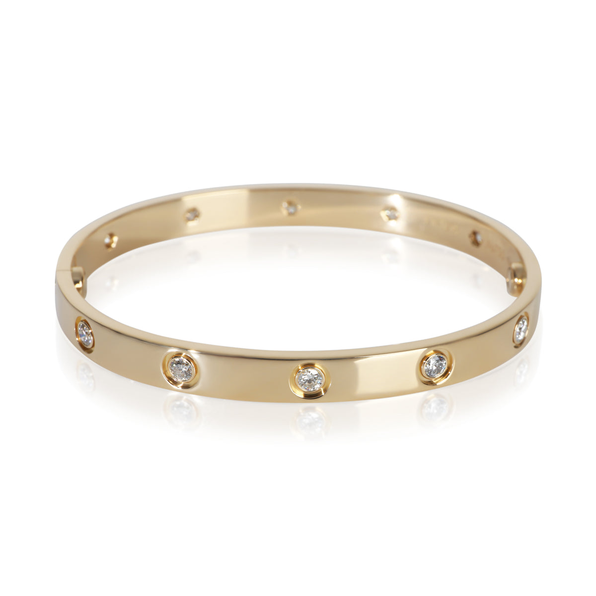 Cartier Yellow Gold Diamond Love Bracelet pv