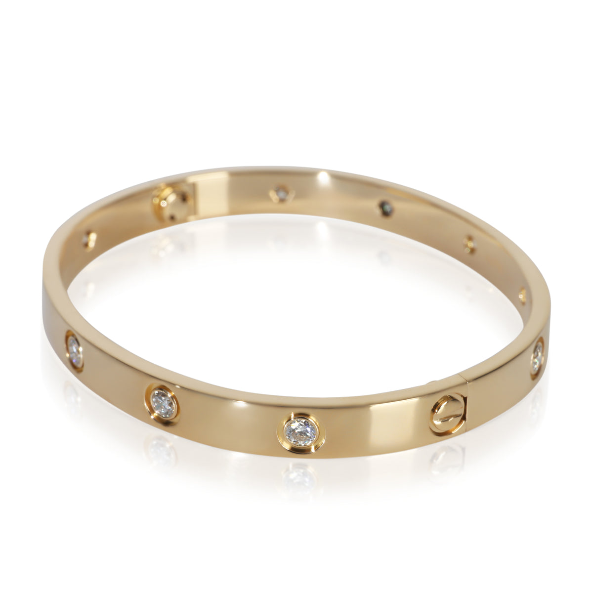 Cartier Yellow Gold Diamond Love Bracelet sv