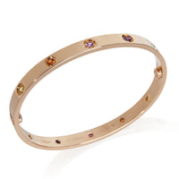 Cartier Rose Gold  Rainbow Gemstone Love Bracelet bv