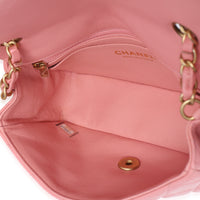 Chanel Pink Quilted Lambskin Mini Rectangular Flap Bag Handbag ad1
