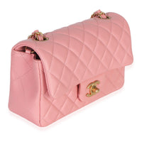 Chanel Pink Quilted Lambskin Mini Rectangular Flap Bag Handbag pv