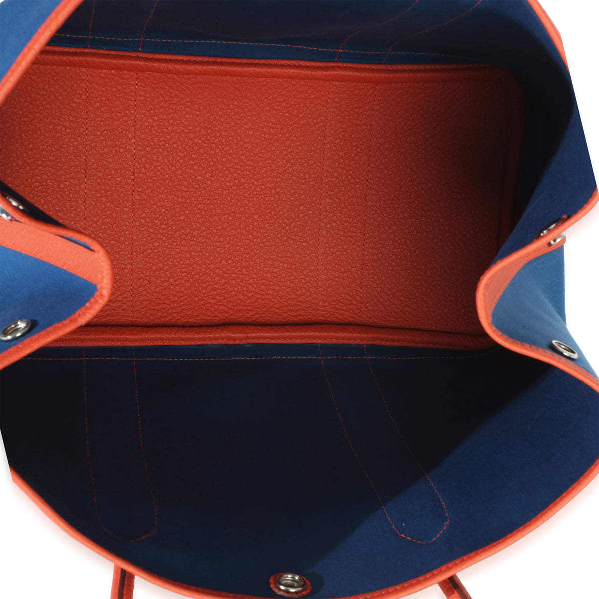 Hermès Bleu Outremer Capucine Toile Officier Vache Country Garden Party 36 PHW Handbag ad1