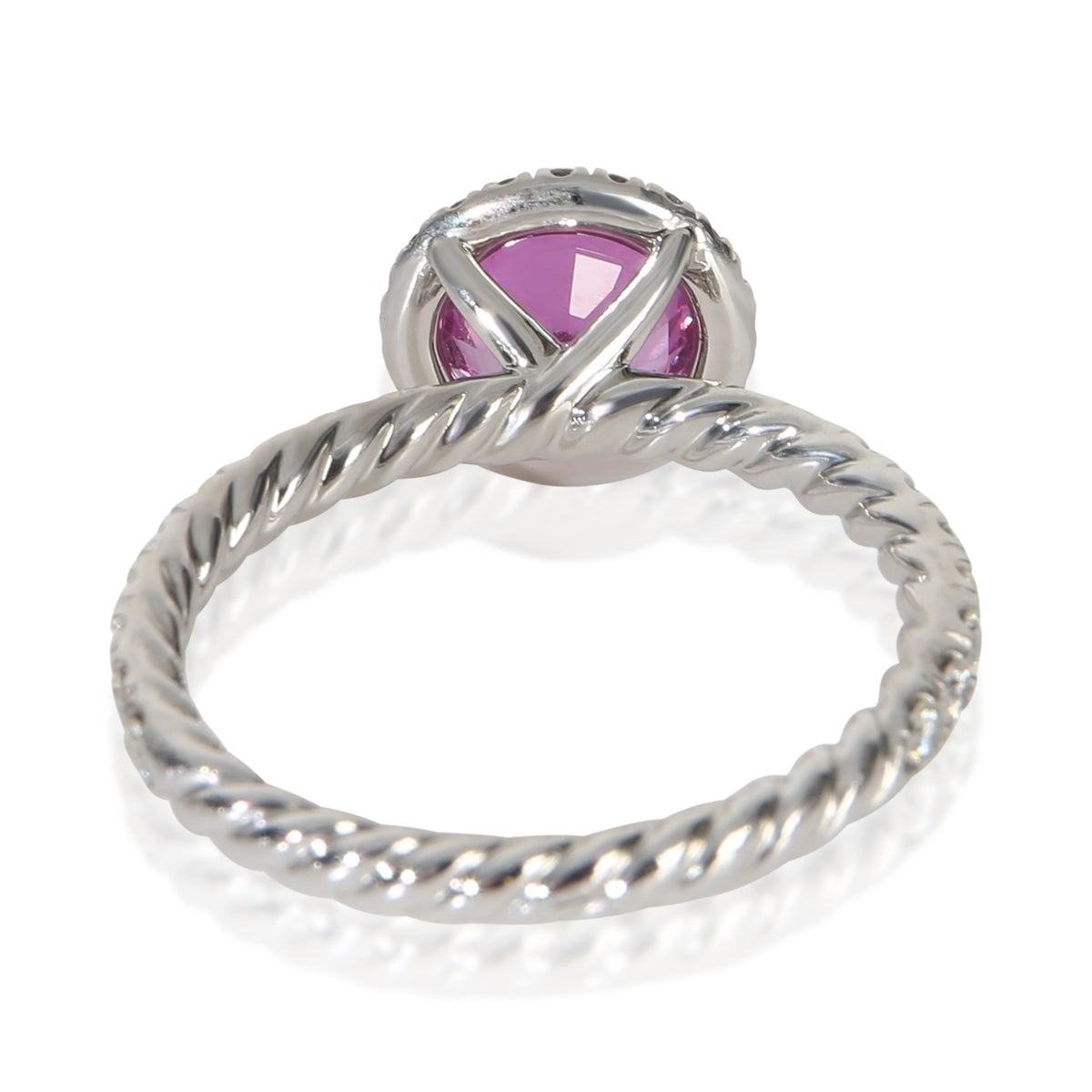 David Yurman 1.64 ct Round Sapphire and Diamond Eden Halo Engagement Ring pv