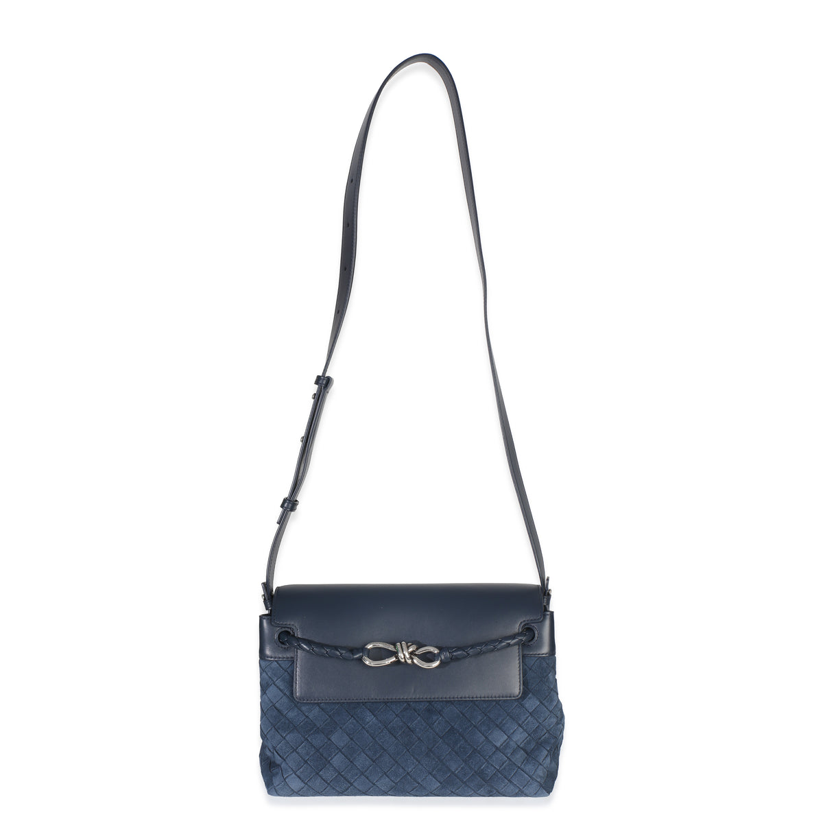 Bottega Veneta Neptune Intrecciato Suede Andiamo Messenger Bag Handbag av