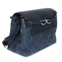 Bottega Veneta Neptune Intrecciato Suede Andiamo Messenger Bag Handbag pv