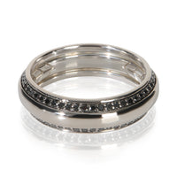 David Yurman White Gold Diamond Beveled Edge Band pv