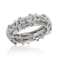 Tiffany & Co. Platinum Diamond Sixteen Stone Ring bv