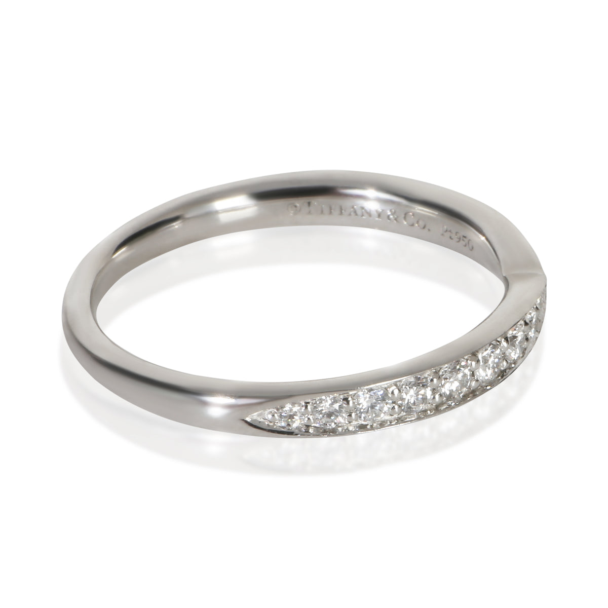 Tiffany & Co. Platinum Diamond Harmony Band av