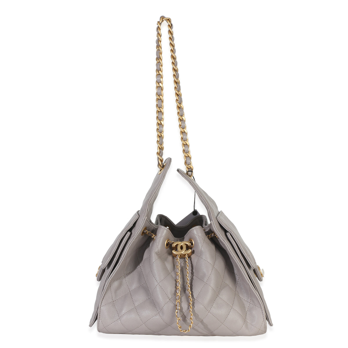 Chanel Grey Quilted Caviar Small  25 Hobo Handbag Handbag av