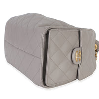 Chanel Grey Quilted Caviar Small  25 Hobo Handbag Handbag box
