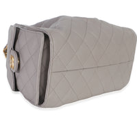 Chanel Grey Quilted Caviar Small  25 Hobo Handbag Handbag clasp