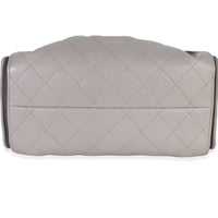 Chanel Grey Quilted Caviar Small  25 Hobo Handbag Handbag stamp