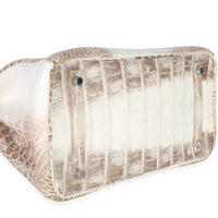 Hermès Blanc Matte Niloticus Crocodile Himalaya Birkin 30 PHW Handbag clasp