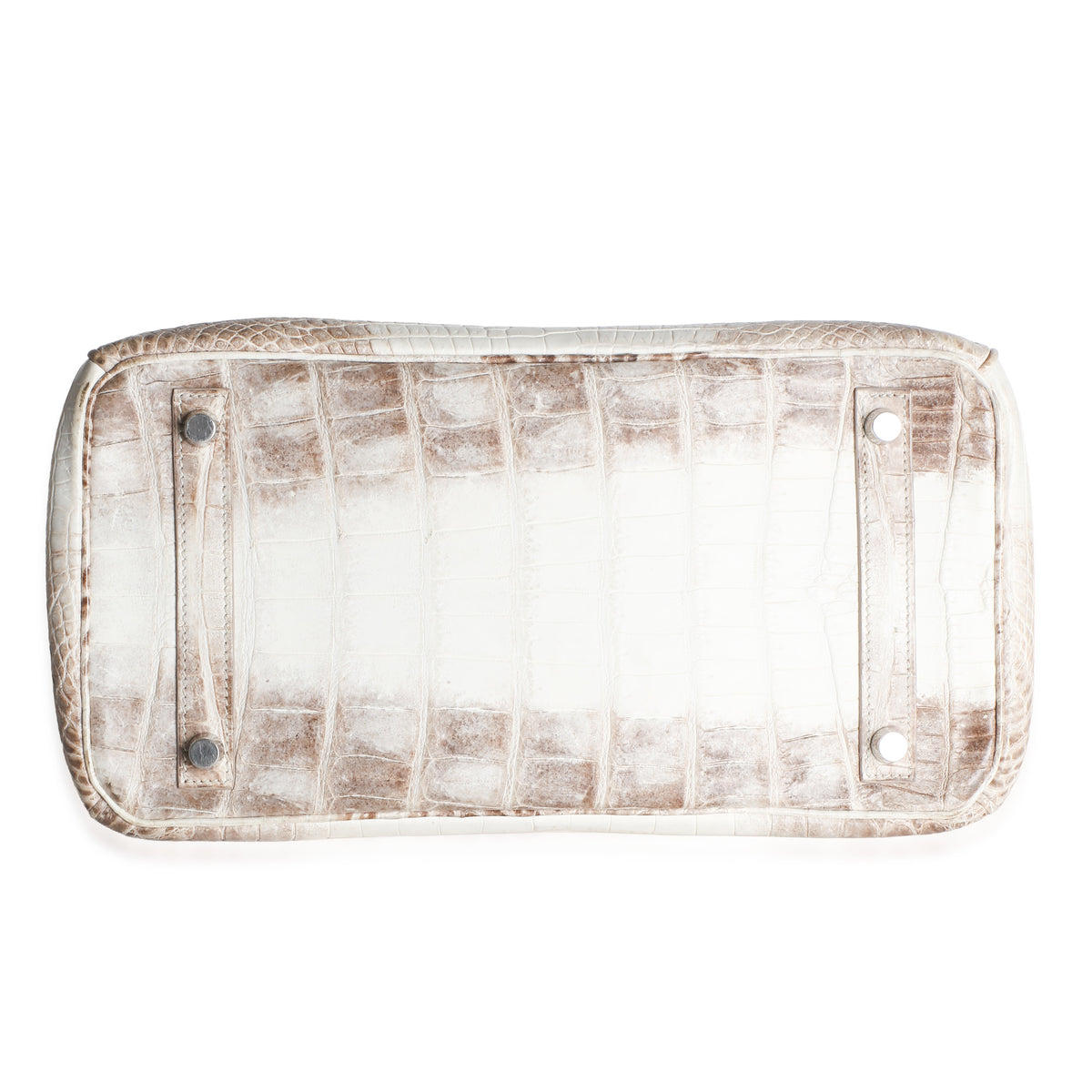 Hermès Blanc Matte Niloticus Crocodile Himalaya Birkin 30 PHW Handbag stamp