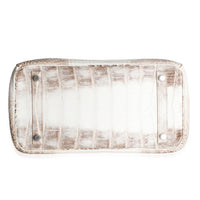 Hermès Blanc Matte Niloticus Crocodile Himalaya Birkin 30 PHW Handbag stamp