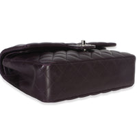 Chanel Purple Quilted Lambskin Medium Classic Double Flap Bag Handbag clasp