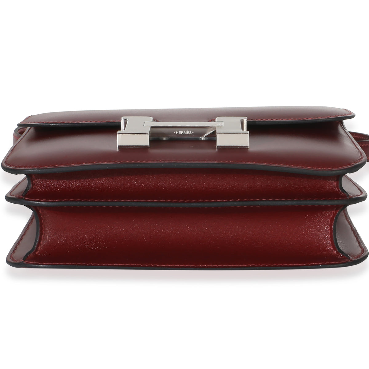 Hermès Rouge H Box Constance 18 PHW Handbag stamp