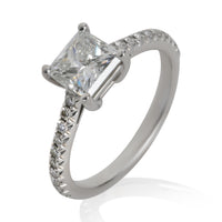 Tiffany & Co. 0.99 ct Princess Diamond Novo Engagement Ring bv