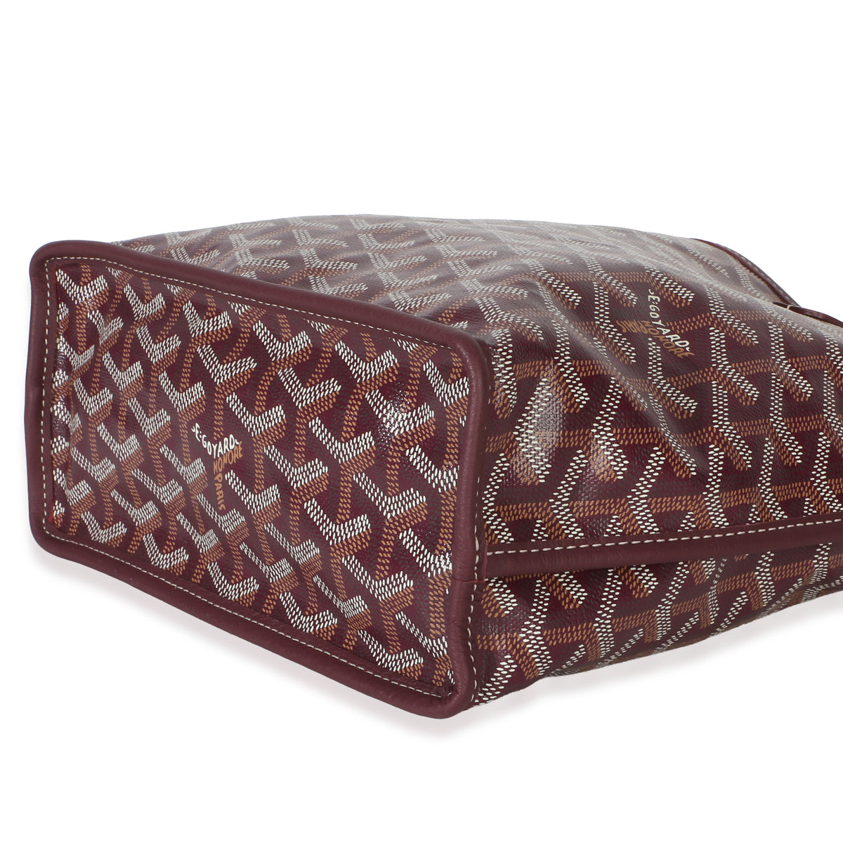 Goyard Burgundy ine Canvas Mini Anjou Handbag clasp