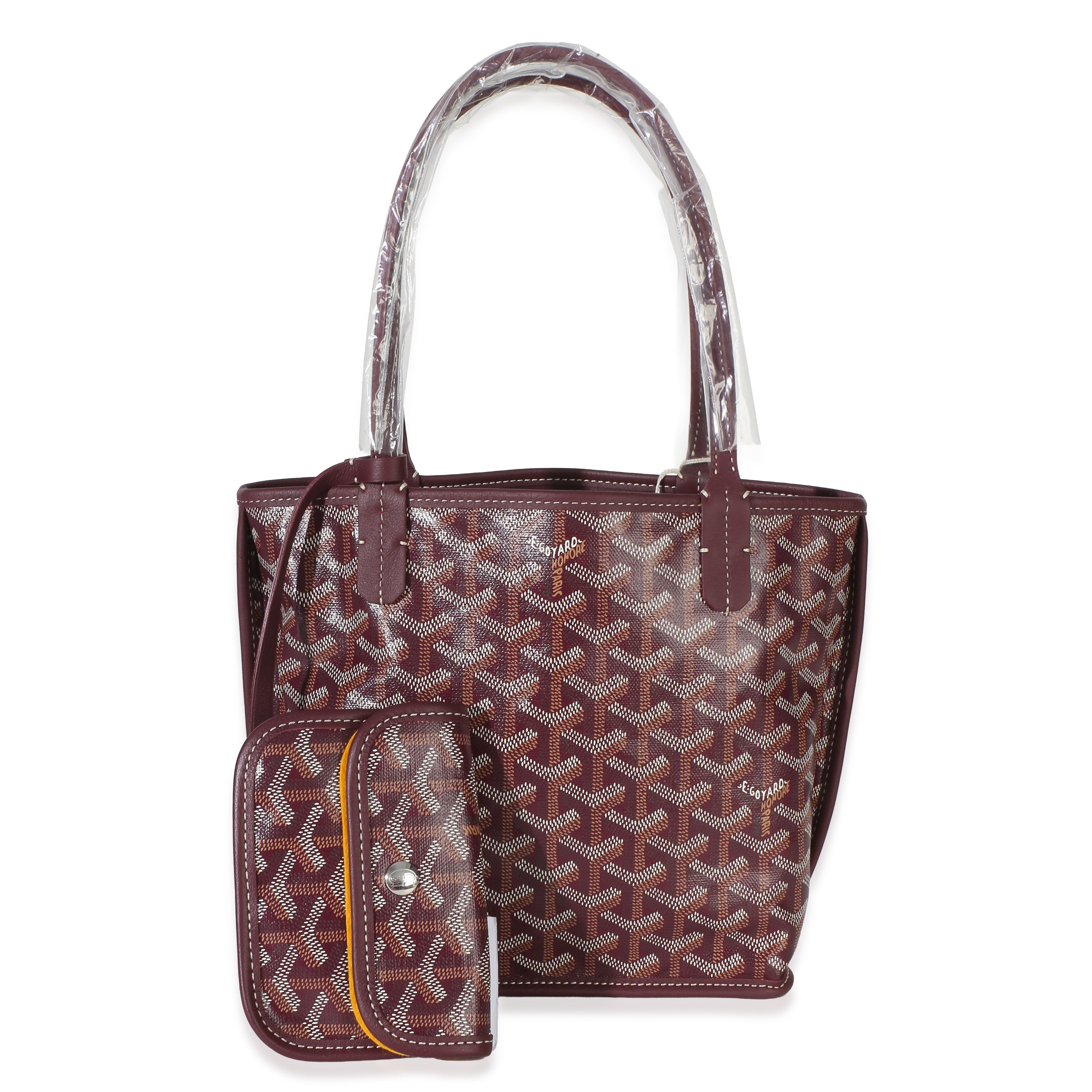 Goyard Burgundy ine Canvas Mini Anjou Handbag fv