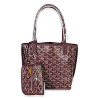 Goyard Burgundy ine Canvas Mini Anjou Handbag fv