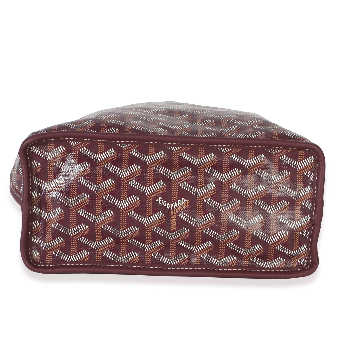 Goyard Burgundy ine Canvas Mini Anjou Handbag stamp