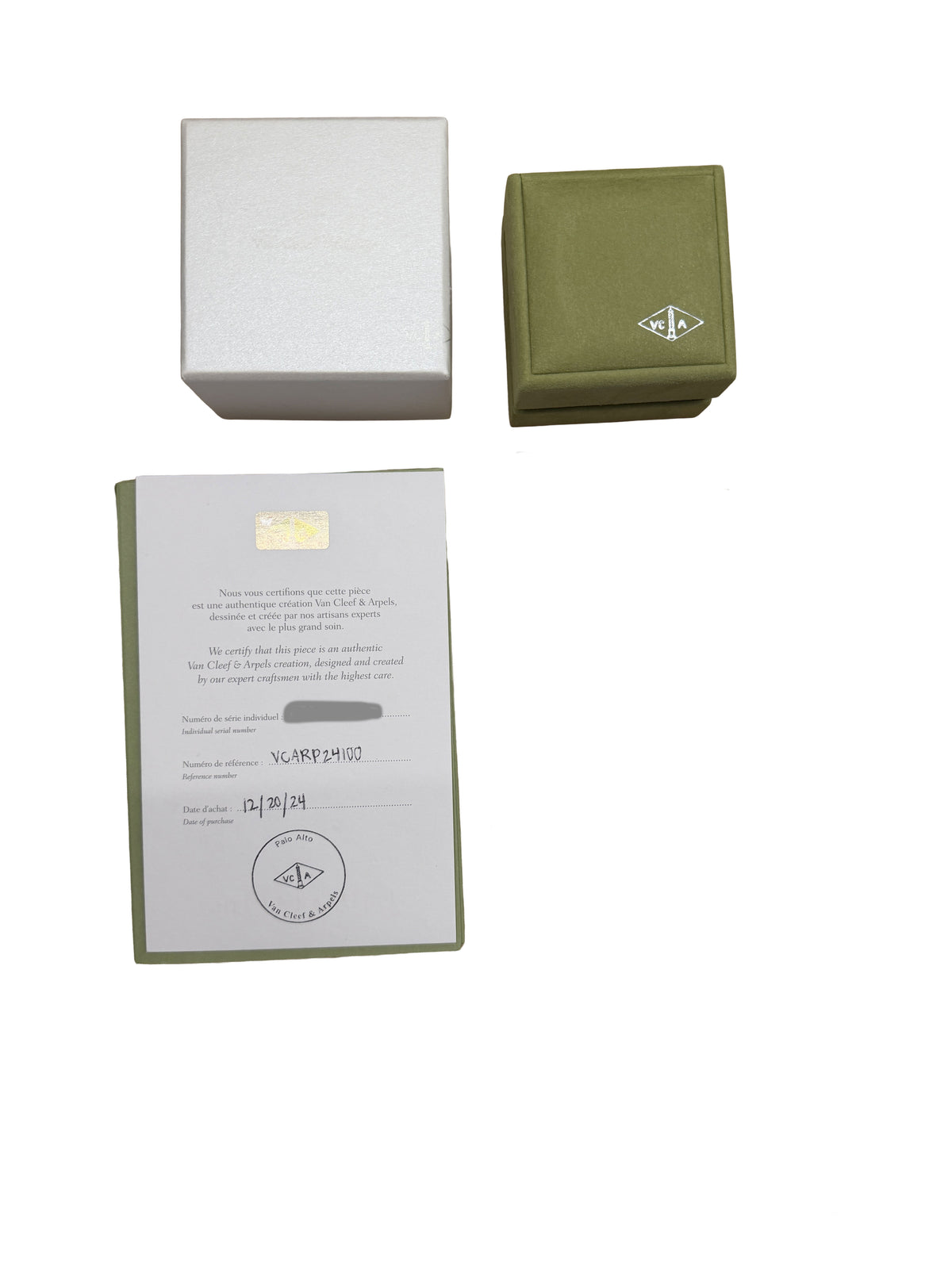 Van Cleef & Arpels Yellow Gold Diamond Mini Frivole Bracelet box